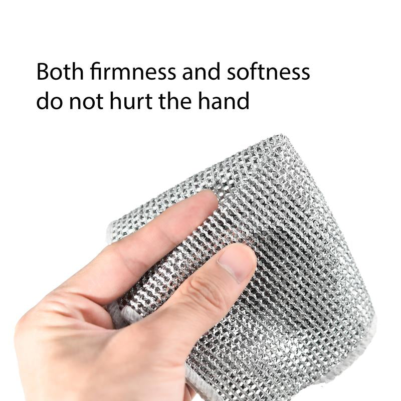 10 Counts Non-Scratch Wire Dishcloths for Kitchen Cleaning, Multipurpose Dishwashing Rags for Wet and Dry Use Easy Rinsing, Reusable, Wire Cleaning Cloth Wire Dish Towels for Kitchen, Sinks, Pots, Pans