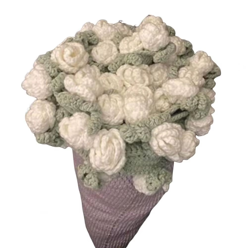 DIY Crochet Flowers Blanket Rose Bouquet Blanket Crocheting Kit Bouquet Throw Blanket Craft Kit for Mother'S Day Birthday Gift