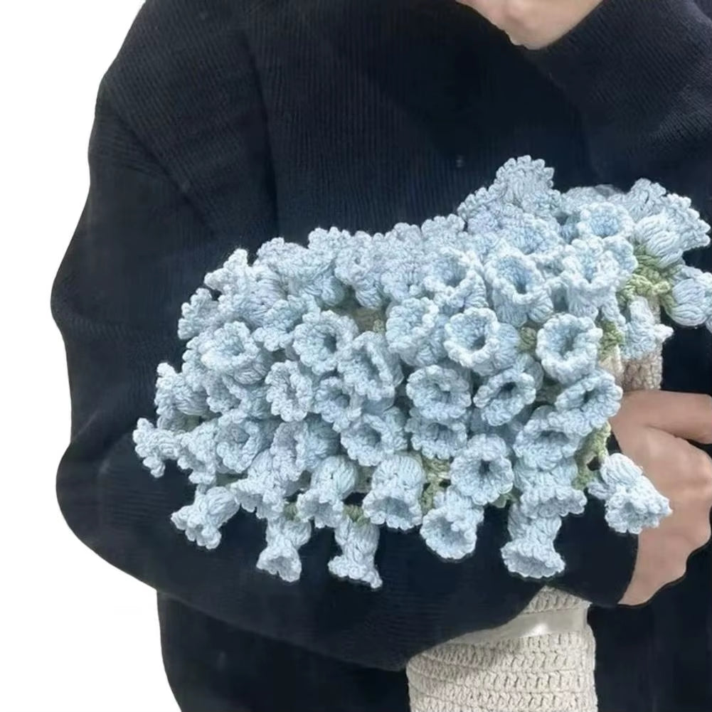 DIY Crochet Flowers Blanket Rose Bouquet Blanket Crocheting Kit Bouquet Throw Blanket Craft Kit for Mother'S Day Birthday Gift