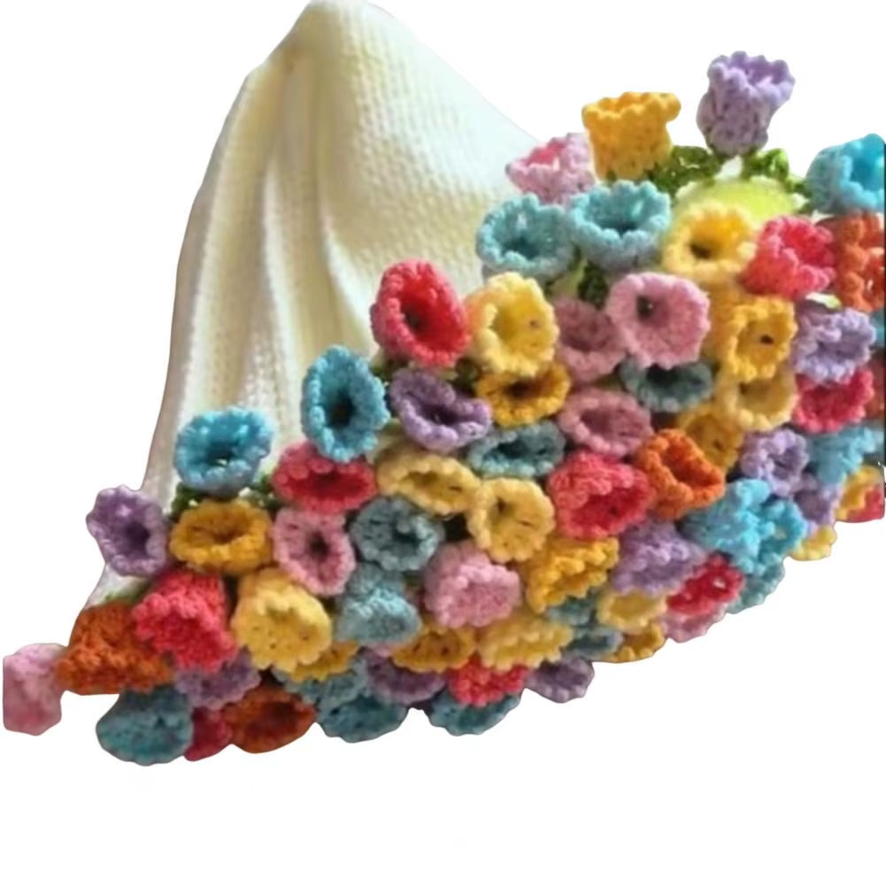 DIY Crochet Flowers Blanket Rose Bouquet Blanket Crocheting Kit Bouquet Throw Blanket Craft Kit for Mother'S Day Birthday Gift