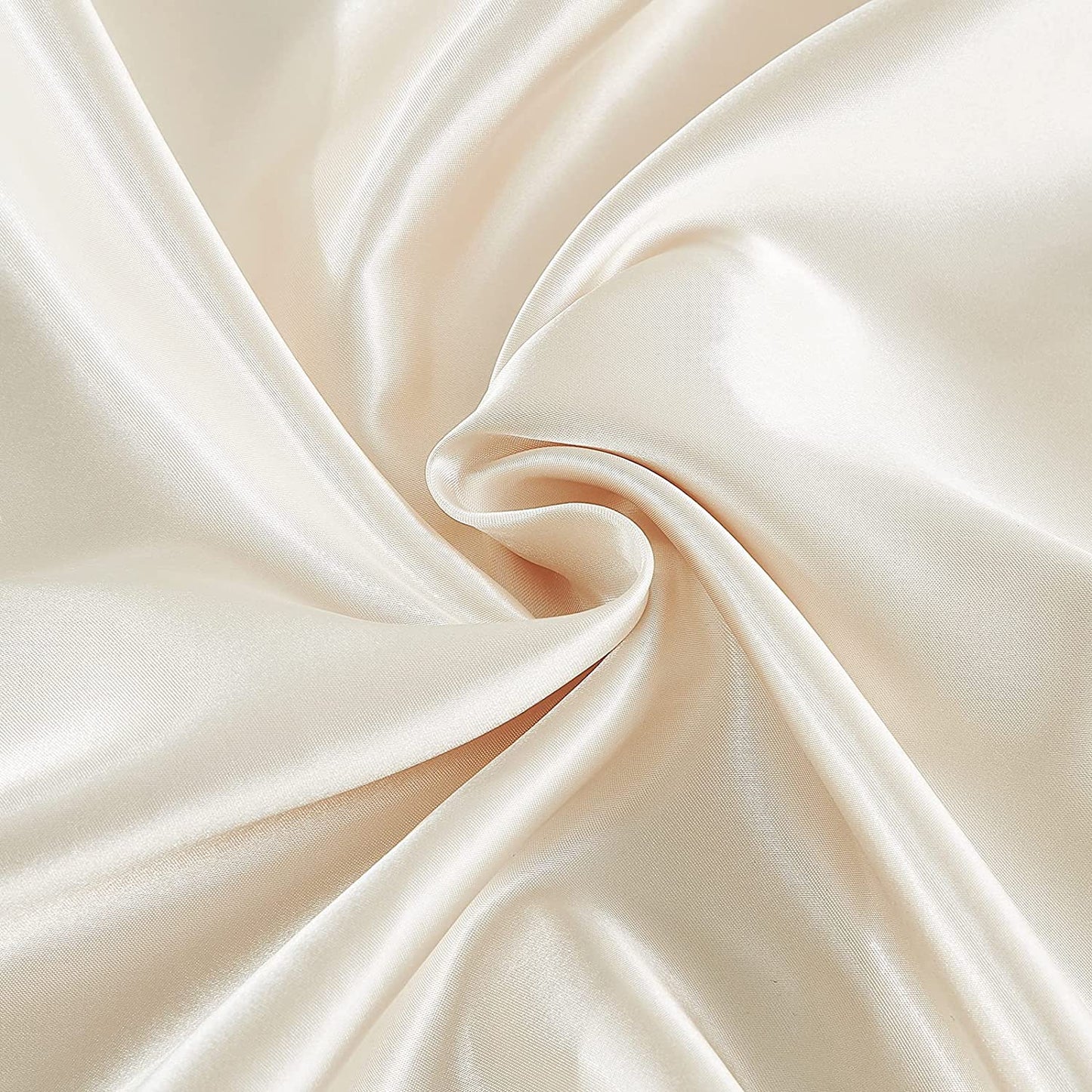 Satin Pillowcase Queen Set of 2, Soft Pillowcases for Hair and Skin Similar to Silk, Beige Pillow Cases 2 Pack with Envelope Closure, 20X30 Inches