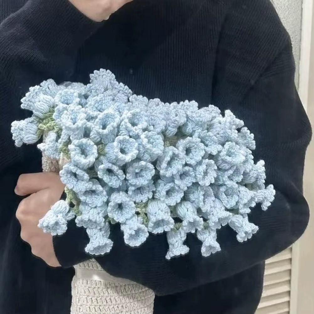 DIY Crochet Flowers Blanket Rose Bouquet Blanket Crocheting Kit Bouquet Throw Blanket Craft Kit for Mother'S Day Birthday Gift
