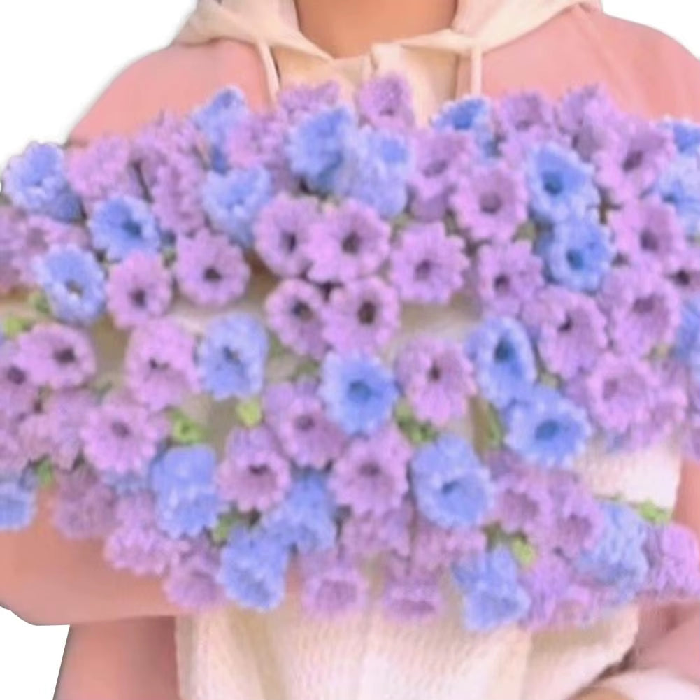 DIY Crochet Flowers Blanket Rose Bouquet Blanket Crocheting Kit Bouquet Throw Blanket Craft Kit for Mother'S Day Birthday Gift
