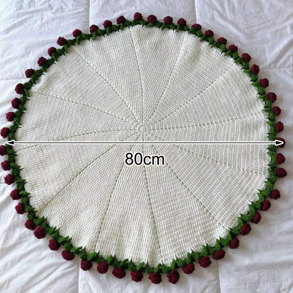 DIY Crochet Flowers Blanket Rose Bouquet Blanket Crocheting Kit Bouquet Throw Blanket Craft Kit for Mother'S Day Birthday Gift
