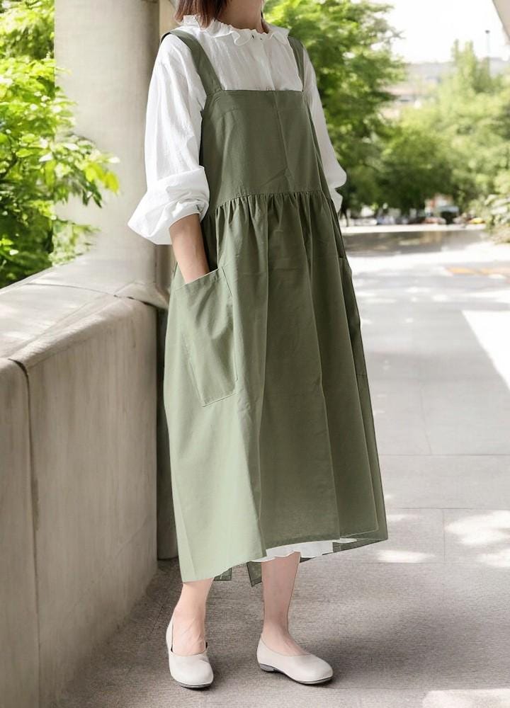 Classic Cotton Linen,Waterproof Apron,Gardening Apron,Baking and Crafting Apron,Deep Pockets Apron,Adjustable and Comfortable Apron