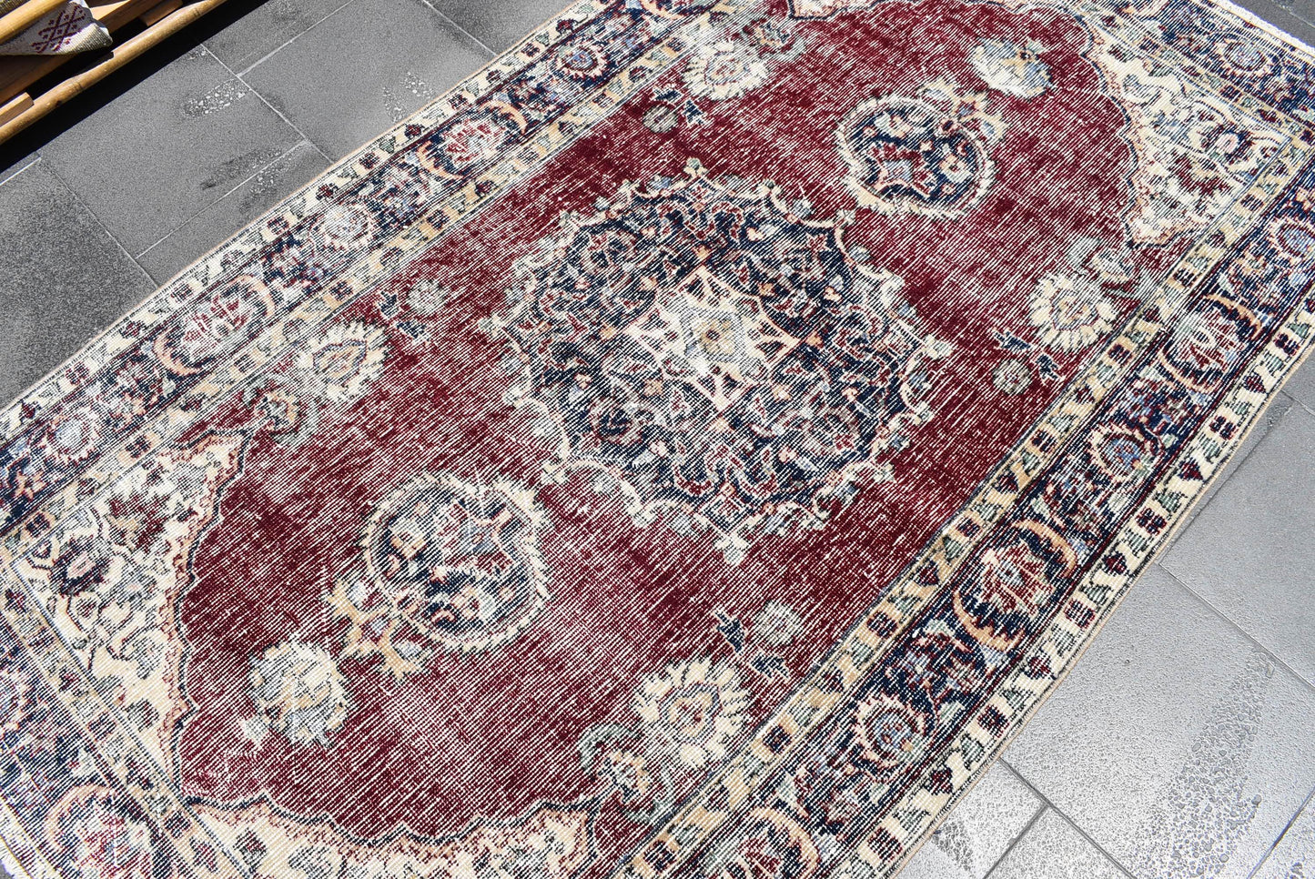 Free Shipping, Turkish Rug, Oushak Rug, Bohemian Rug, Free Shipping 3.8 X 6.5 Ft , Turkey Rug, Boho Decor , Rustic Rug , Area Rug, ZDA0393