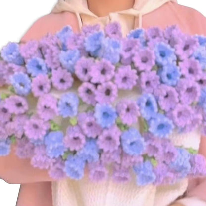 DIY Crochet Flowers Blanket Rose Bouquet Blanket Crocheting Kit Bouquet Throw Blanket Craft Kit for Mother'S Day Birthday Gift