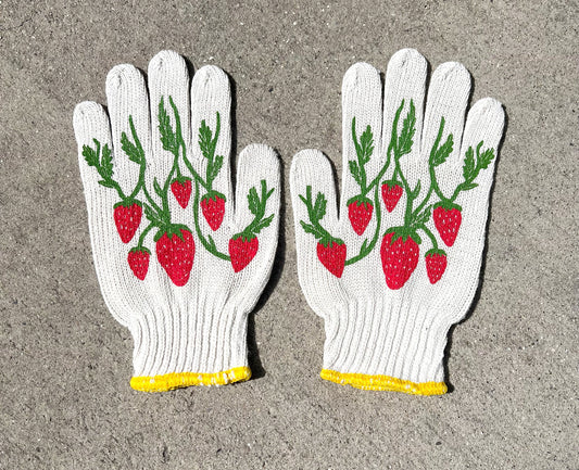 New! Strawberry Gardening Gloves | Garden Gloves | Gardening Tools