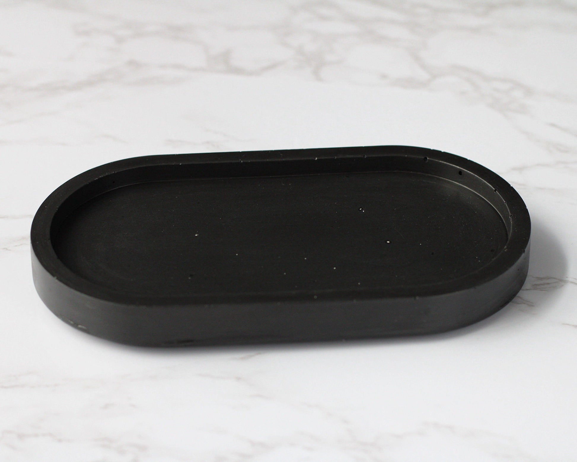 Oval Tray Decor Trinket Dish Small Storage Handmade Jesmonite Neutral Home Decor and Gift