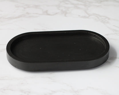 Oval Tray Decor Trinket Dish Small Storage Handmade Jesmonite Neutral Home Decor and Gift