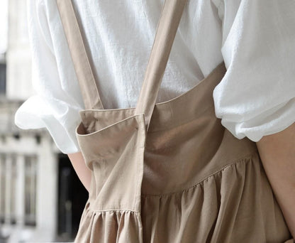 Classic Cotton Linen,Waterproof Apron,Gardening Apron,Baking and Crafting Apron,Deep Pockets Apron,Adjustable and Comfortable Apron