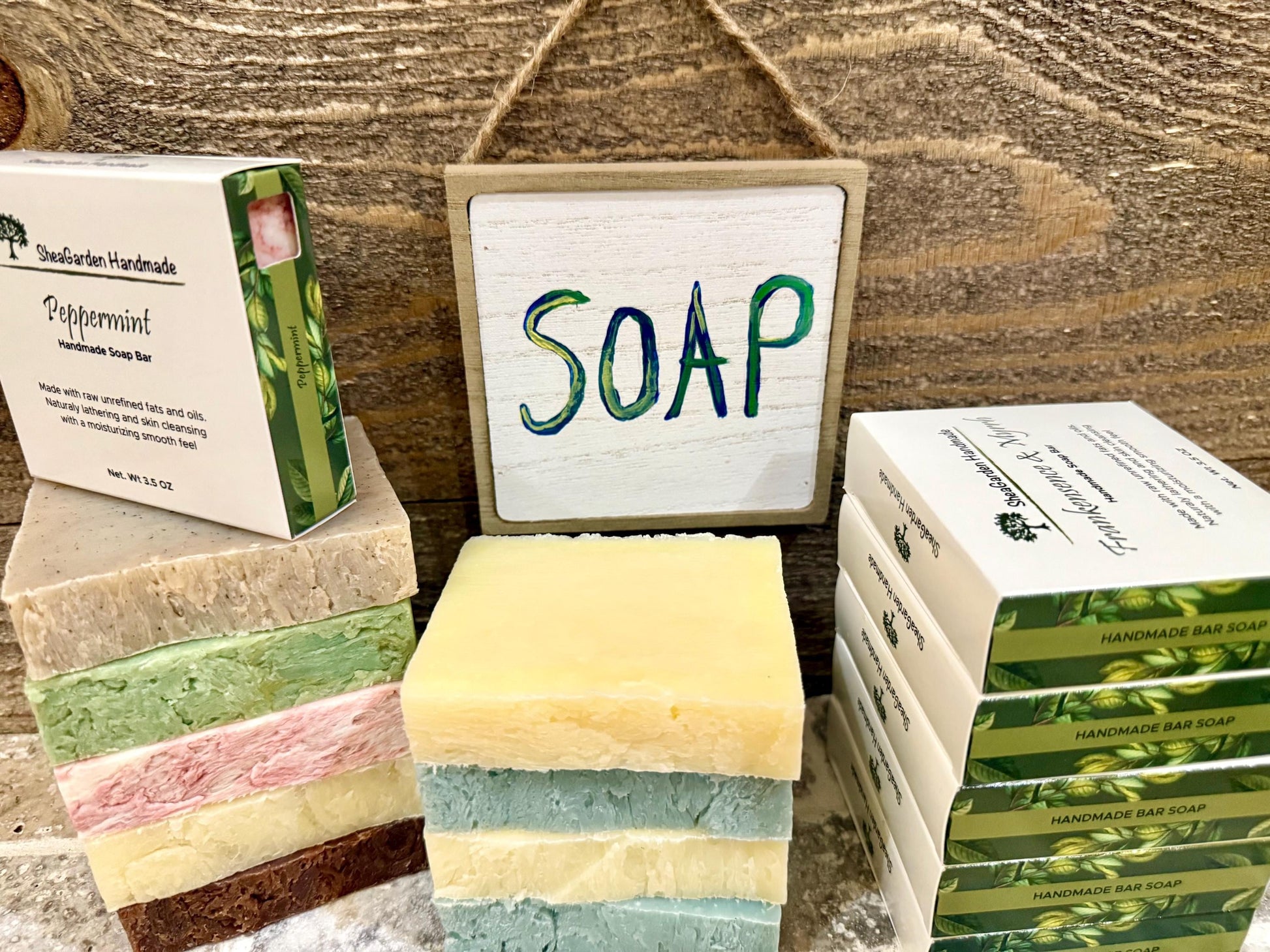 Premium Handmade Natural Soap Variety, Custom Gift Box Options, Plastic Free